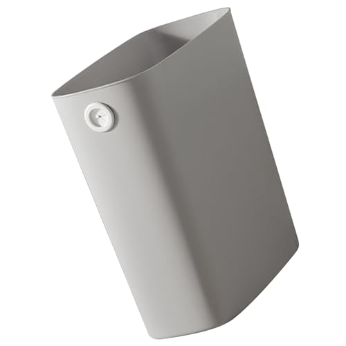PP 4 Gallon Slim Open Top Trash Can, Plastic Wastebasket with Holding Hole, Space-Saving Garbage Container for Bathroom, Office, Bedroom, Kitchen (Warm) - color: Warm