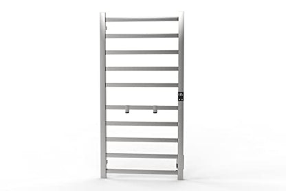 Electric Towel Warmer | Super Thin | with Timer & Temperature Multi-Level Adjustments | Hardwired & Plug-in | 10 Bar Brushed Finish - color: Brushed, size: 10-Bar