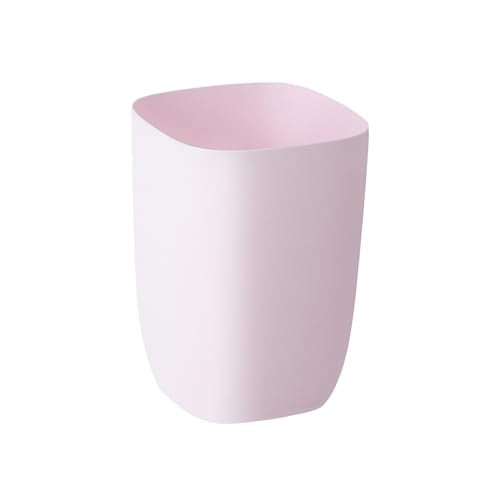 Bathroom Trash Can, Small Garbage Can for Bedroom, Living Room, Kitchen, Slim Cute Plastic Waste Basket for Office, 7L, Pink - color: Pink