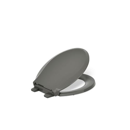 KOHLER 4639-RL-NY Cachet ReadyLatch Round Toilet Seat Soft Close, Thunder Grey - color: Thunder Gray, size: Round