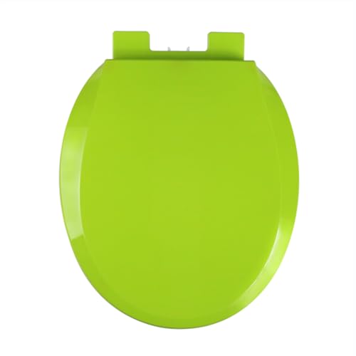 Soft Close Toilet Seat, Round Toilet Seat Cover, Quiet and Slow Close Toilet Lid and Seat, Quick Release, Easy to Install Also Easy to Clean, O-Shaped, PP,Green,36x41cm - color: Green