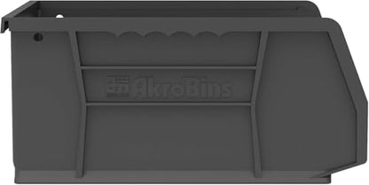 Akro-Mils 30235 AkroBins Plastic Storage Bins, 11"x11"x5", Black, 6-Pack - color: Black