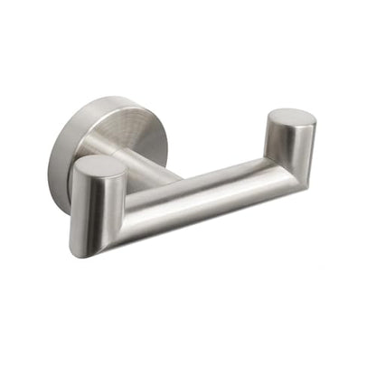 NearMoon Bathroom Double Towel Hook- SUS304 Stainless Steel Robe Towel Holder, Heavy Duty Double Coat Hook for Bathroom Livingroom Kitchen Wall Mounted (Brushed Nickel-U, 2 Pack) - style: Brushed Nickel-U
