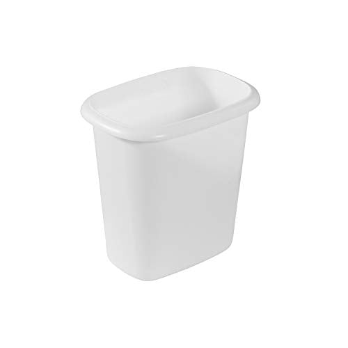 Rubbermaid Vanity Trash Can/Wastebasket 1.5-Gallons/6-Quarts White for Under Counter/Kitchen/Office/Bedroom/Bathroom (Pack of 3) - size: 3 Pack