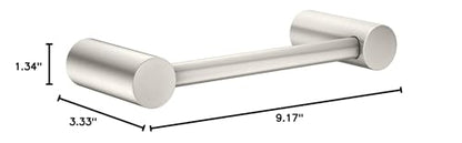 Moen YB0486BN Align 9-Inch Modern Hand -Towel Bar, Brushed Nickel