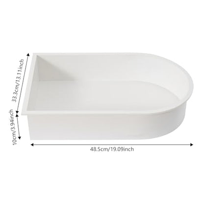 Recessed Arched Shower Niche, 12" X 18" Stainless Steel Shower Niche, Stainless Steel Bathroom Shelf, NO Tile Needed Bathroom Storage for Shower Wall (White) - color: White