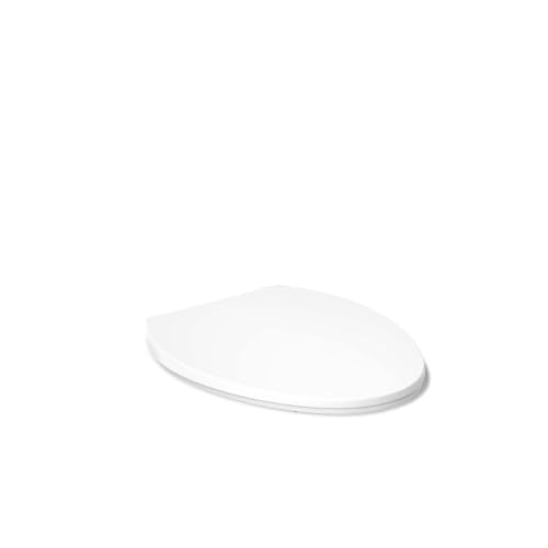 KOHLER K-27331-0 Glissade ReadyLatch Quiet Close Elongated Toilet Seat, White, Grip-Tight Hardware, Quiet Close Lid Prevents Slamming - color: White, size: ELONGATED