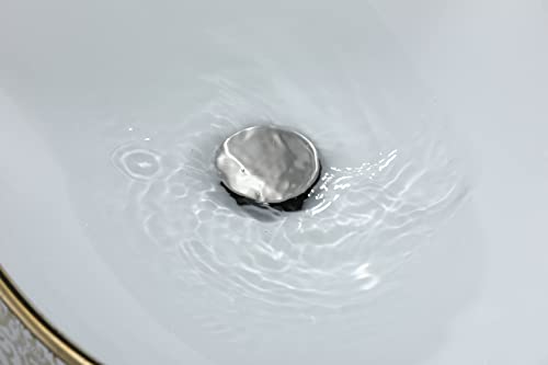 Bathroom Sink Drain, Pop Up Drain Stopper with Overflow, Lavatory Vanity Vessel Sink Drain Assembly, Brushed Nickel - color: Brushed Nickel