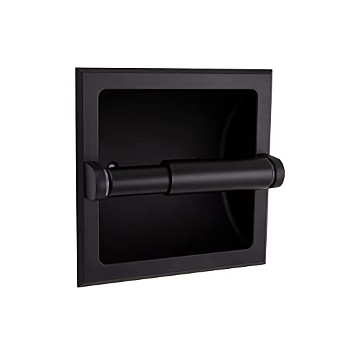Design House Millbridge Toilet Paper Holder, Matte Black | Wall Mount, Classic, Zinc, Hardware, 544554