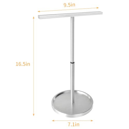 STWWO Hand Towel Holder Stand, Countertop Hand Towel Stand for Bathroom Kitchen, T-Shape Adjustable Hand Towel Holder, Brushed Nickel - color: Brushed Nickel
