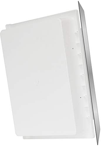 White Recessed Medicine Cabinet with Frameless Pencil Edge Mirrior Door Panel (16" x 22") with Adjustable Shelves, Wall Mounted Bathroom Storage Cabinet - color: Pencil Edge