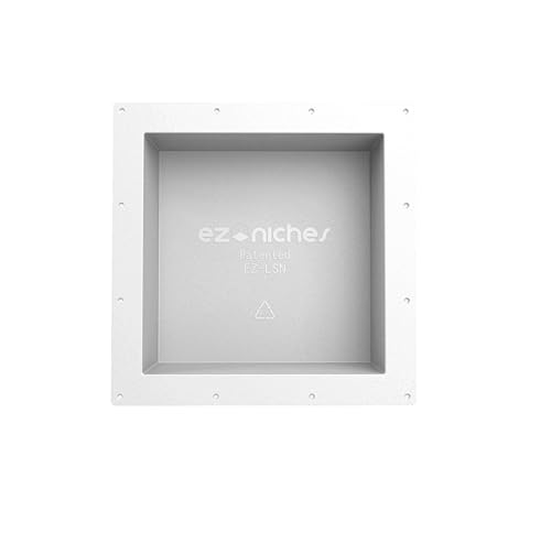 New Ready for Tile Recessed Bathroom Shower Shampoo Shelf Niche (14" X 14" Large Square) - size: 14" x 14" Large Square