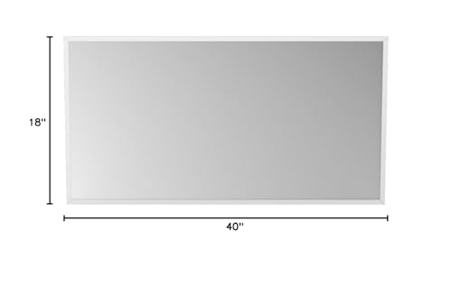 18x40 Inch Rectangle Frameless Bathroom Vanity Mirror with Beveled Edge - Shatterproof Wall Mounted Decorative Glass with Safety Backing for Living Room Bedroom Hallway Entryway - Fab Glass and Mirror - size: 18"L x 40"W, style: Rectangle