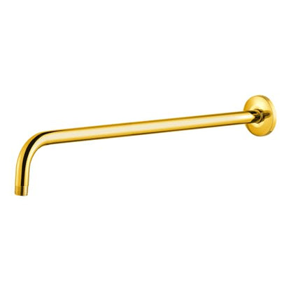OFFO Shower Arm with Flange, 24 in Bright Gold Wall Mount Replacement Angle Shower Head Arm Wall-Mounted For Fixed Shower Head & Handheld Showerhead - color: Bright Gold, style: 24 in