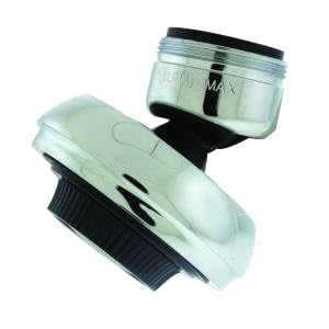 Neoperl Kitchen Swivel Aerator, Chrome, 2.2 GPM, Dual Thread, Stream to Spray, Pressure Compensating, 15/16"-27 and 55/64"-27