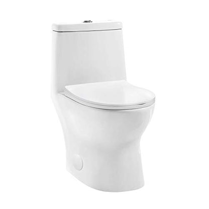 Ivy One-Piece Toilet, 10" Rough-in 1.1/1.6 gpf - color: Glossy White, size: 10" Rough-in