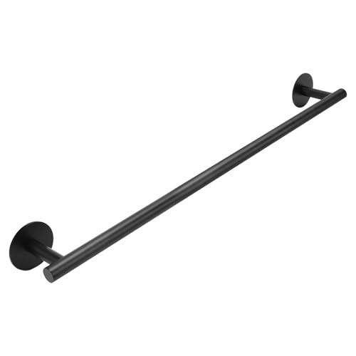 3M Towel Bar, 24 Inch 304 SS Matte Black No Drill Self Adhesive Bathroom Towel Rod Wall Mounted - color: Matte Black, size: 23.6 Inch