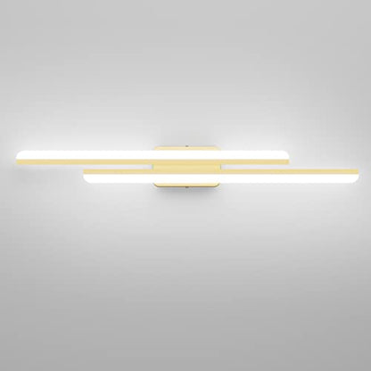 Ralbay 40" Modern LED Gold Vanity Lights 40W Frosted Aluminum Gold Bathroom Vanity Light Fixtures Over Long Mirror Modern Gold Bath Lighting 6000K White Light - color: Gold, size: 40 inch