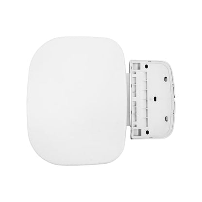 Foldable Shower Chair, Wall Mounted Bath Seat for Elderly & Handicap, ABS Plastic Bathroom Stool with Backrest, Portable Shower Bench for Tub and Tile (White) - color: White