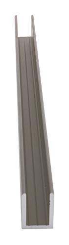 Brixwell SDCD38GM-CCP4 Gun Metal 3/8" Fixed Panel Shower Door Deep U-Channel - 4 inch Sample - color: Gun Metal, size: 4 Inch - Sample