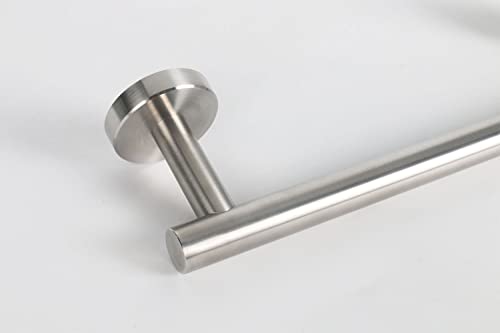 TocTen Bath Towel Bar - Thicken SUS304 Stainless Steel Bathroom Towel Holder, Towel Rod for Bathroom Heavy Duty Wall Mounted Towel Rack Hanger (18IN, Brushed Nickel) - color: Brushed Nickel, size: 18IN