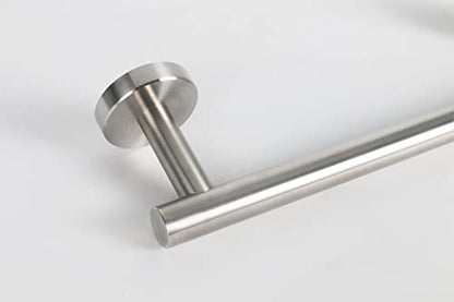 TocTen Bath Towel Bar - Thicken SUS304 Stainless Steel Bathroom Towel Holder, Towel Rod for Bathroom Heavy Duty Wall Mounted Towel Rack Hanger (18IN, Brushed Nickel) - color: Brushed Nickel, size: 18IN