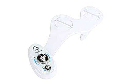 Luxury White Blue - Bidet Attachment for Toilet Seat - Dual Nozzles, Self-Cleaning, Non-Electric Water Sprayer, Save Money On Toilet Paper and Reduce Waste - color: White blue