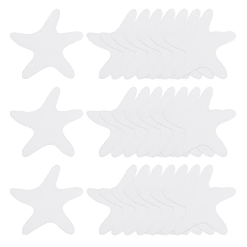 HARFINGTON 24pcs Non Slip Bathtub Stickers Bath Shower Floor 3.86" Anti-Slip Sticker Tape Starfish Style Decals for Bathroom Kitchen Bathtub Treads Stairs, Transparent - color: Transparent