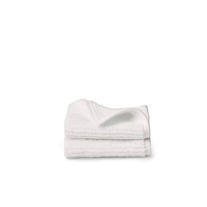 BOLL & BRANCH Turkish Ribbed Washcloth Set, White | Set of 2 - 100% Organic Turkish Cotton - Soft Absorbent Luxury Spa Washcloths, Ribbed Texture - Quick Dry Bathroom Essentials - color: White, style: Turkish Ribbed