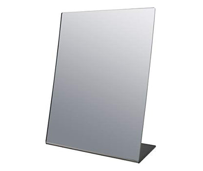 Marketing Holders Acrylic Easel Mirror 9" x 12" Slant Back Portable Plexiglass Countertop L Shaped Stand Perfect for Professional and Home Use Makeup or Hair Styling - size: 12"L x 9"W