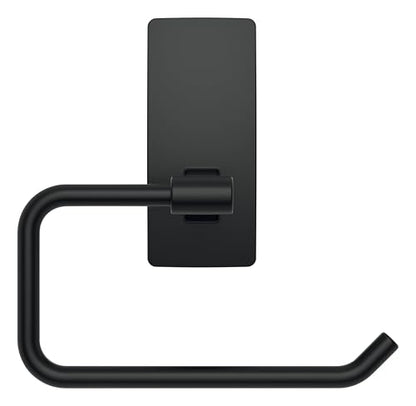 Command Toilet Paper Holder Matte Black with Water Resistant Command Strips, Rust Resistant Bathroom Organizer - color: Black