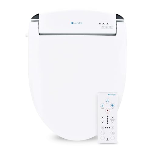 Brondell Swash SE600 Bidet Toilet Seat, Fits Round Toilets, White – Oscillating Stainless-Steel Nozzle, Warm Air Dryer, Ambient Nightlight - style: Round