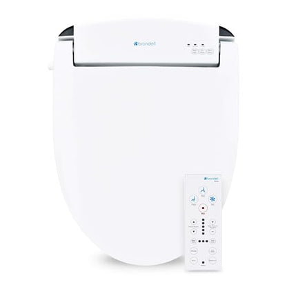 Brondell Swash SE600 Bidet Toilet Seat, Fits Round Toilets, White – Oscillating Stainless-Steel Nozzle, Warm Air Dryer, Ambient Nightlight - style: Round