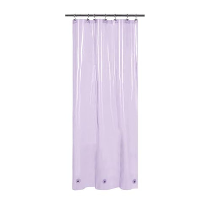 Barossa Design Clear Lavender Stall Shower Curtain Liner, 36" W x 72" H | Waterproof PEVA, PVC Free, Metal Grommets, Lightweight Plastic Shower Liner 36 x 72 Inches for Narrow Small Bathroom Stall - color: Clear Lavender, size: 36"W x 72"L (Pack of 1)