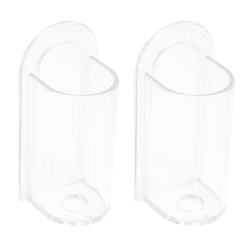 2Pcs Toothbrush Holders, Self Adhesive Wall Mount Clear Organizer | Clear Multifunction Toothbrush Storage, No Drilling Installation, Saves Bathroom Space, Keeps Toothbrushes Ventilatedand Dry