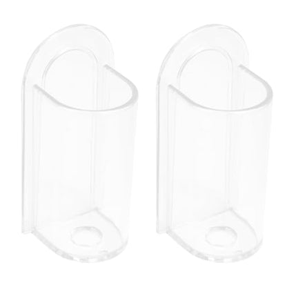 2Pcs Toothbrush Holders, Self Adhesive Wall Mount Clear Organizer | Clear Multifunction Toothbrush Storage, No Drilling Installation, Saves Bathroom Space, Keeps Toothbrushes Ventilatedand Dry