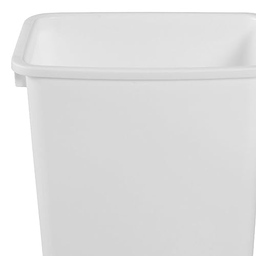 Rubbermaid 21 Quart Traditional Open Top Waste Basket Indoor Trash Bin Container for Bathrooms and Other Indoor Spaces, White