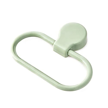 UKCOCO Self Adhesive Towel Holder Ring No Drilling Abs Material Bathroom Kitchen Towel Rack Green Easy Install