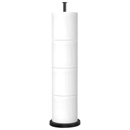 Toilet Paper Holder Stand with Reserve Function,Matte Black,Sturdy Metal | No Drilling,Easy to Install Free Standing Toilet Paper Holder,Rustproof Toilet Paper Holder Free Standing with Non-Slip Base