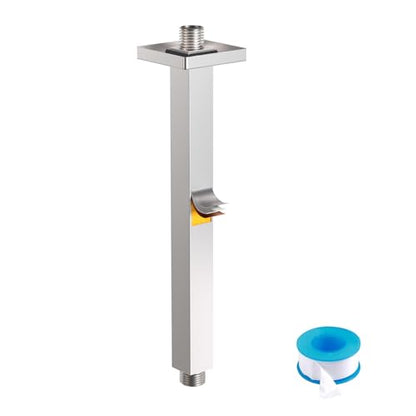 ENGA Brass 12-Inch Ceiling Mount Shower Arm (Brushed Nickel) - color: Brushed Nickel, style: 12 Inch