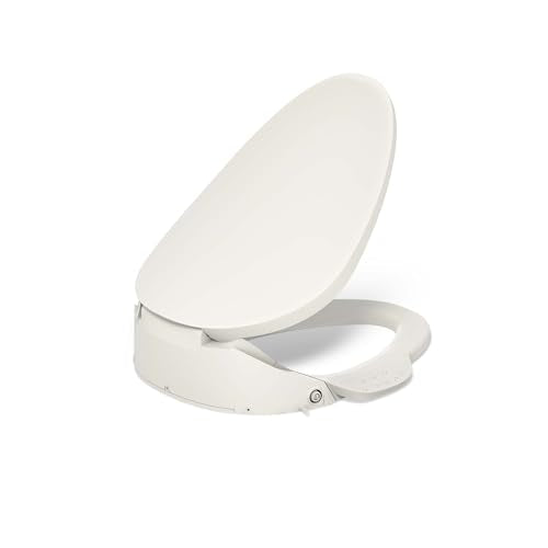 Kohler PureWash E750 Elongated Heated Bidet Toilet Seat, Touchscreen Remote Control, Biscuit, Quiet-Close Grip-Tight Lid, Self-Cleaning Wand, Warm Water Bidet, Adjustable Water Pressure, Nightlight - color: Biscuit