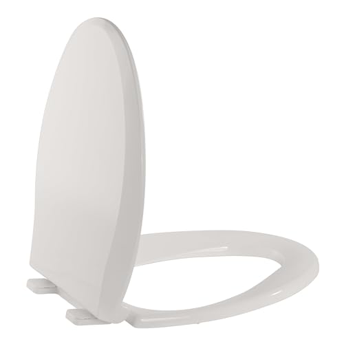 Toilet Seat, Durable Thickened PP Fits Most Standard Round Toilets 16.2-16.7" Length, Easy Clean and Install, Supports 300Kg+ - size: Elongated Seat