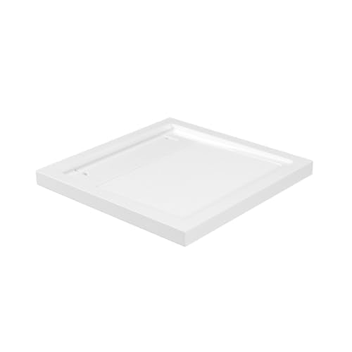OVE Decors 36x36" Shower Base Side Drain, White - size: 36 x 36, style: Side Drain