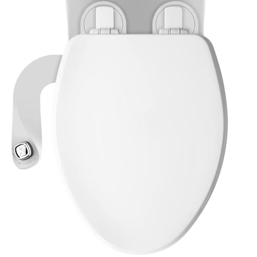 Mayfair Cassel Bidet Bundle, Slow-Close Never Loosen Toilet Seat with Perfect Fit, Fresh Water Spray, Non-Electric, Easy to Install Bidet, ELONGATED, White - size: Elongated, style: Bidet & Seat Bundle