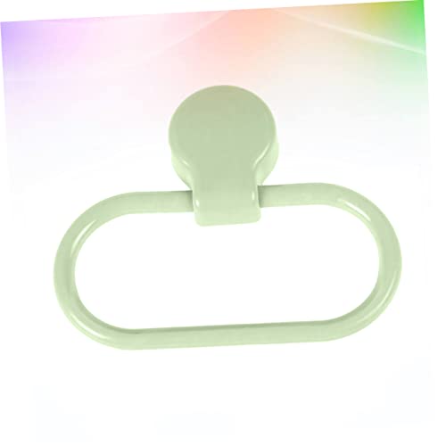 POPETPOP Self Adhesive Towel Holder Ring Green No Drilling Bathroom Towel Rack Abs Material Easy Peel and Stick Installation for Kitchen and Bathroom Use