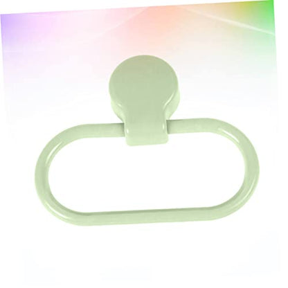 POPETPOP Self Adhesive Towel Holder Ring Green No Drilling Bathroom Towel Rack Abs Material Easy Peel and Stick Installation for Kitchen and Bathroom Use