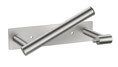 FORIOUS Commercial Toilet Paper Holder Wall Mount Bathroom Tissue Holder | Brushed Nickel | Adhesive or Screw | SUS304 Stainless Steel Rustproof | Pivoting Tissue Roll Holder | Square Base - color: Stainless Steel