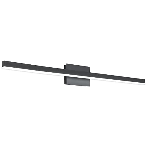 Joossnwell LED Vanity Light Black 47.2inch Modern Bathroom Lighting Fixtures Over Mirror Aluminum Wall Lights 30W 6000K - color: Black-Not Dimmable, size: 47.2"Long-6000K