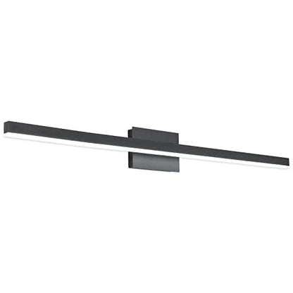 Joossnwell LED Vanity Light Black 47.2inch Modern Bathroom Lighting Fixtures Over Mirror Aluminum Wall Lights 30W 6000K - color: Black-Not Dimmable, size: 47.2"Long-6000K