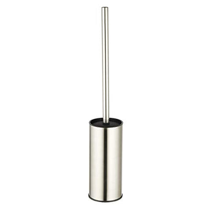 BGL Toilet Brush Holder Brushed Nickel, Stainless Steel 304 Brushed Nickel Round Freestanding Toilet Bowl Brush and Holder for Bathroom - color: Brushed Nickel